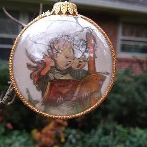 Vintage Hummel Glass Ball Ornament